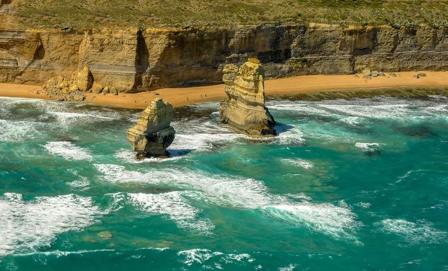 12 apostles great ocean walk aerial view