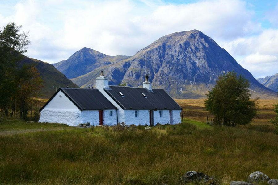 A white cottage near Glencoe