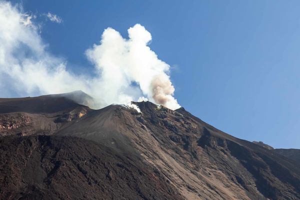 An image of the active volcano islands at Lipari Italy sm