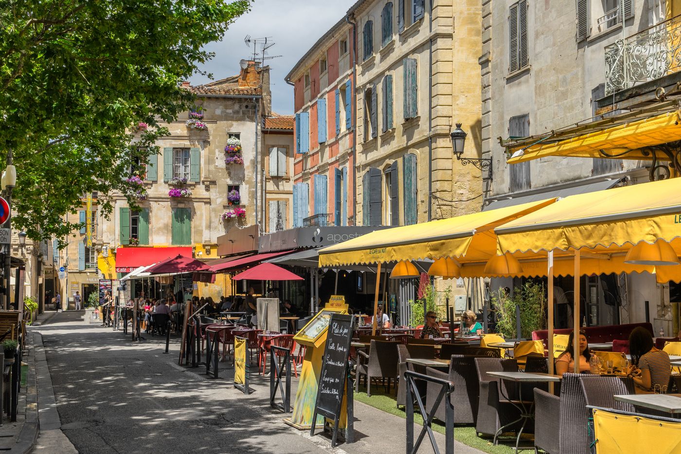 Arles, France The Place Du restaurant and street