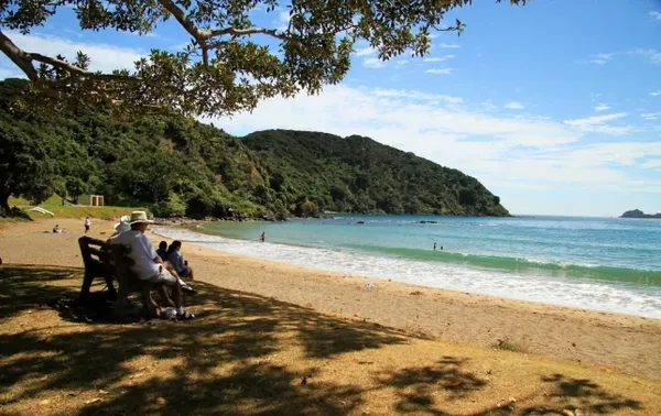 Bay of islands view of beach villa russell