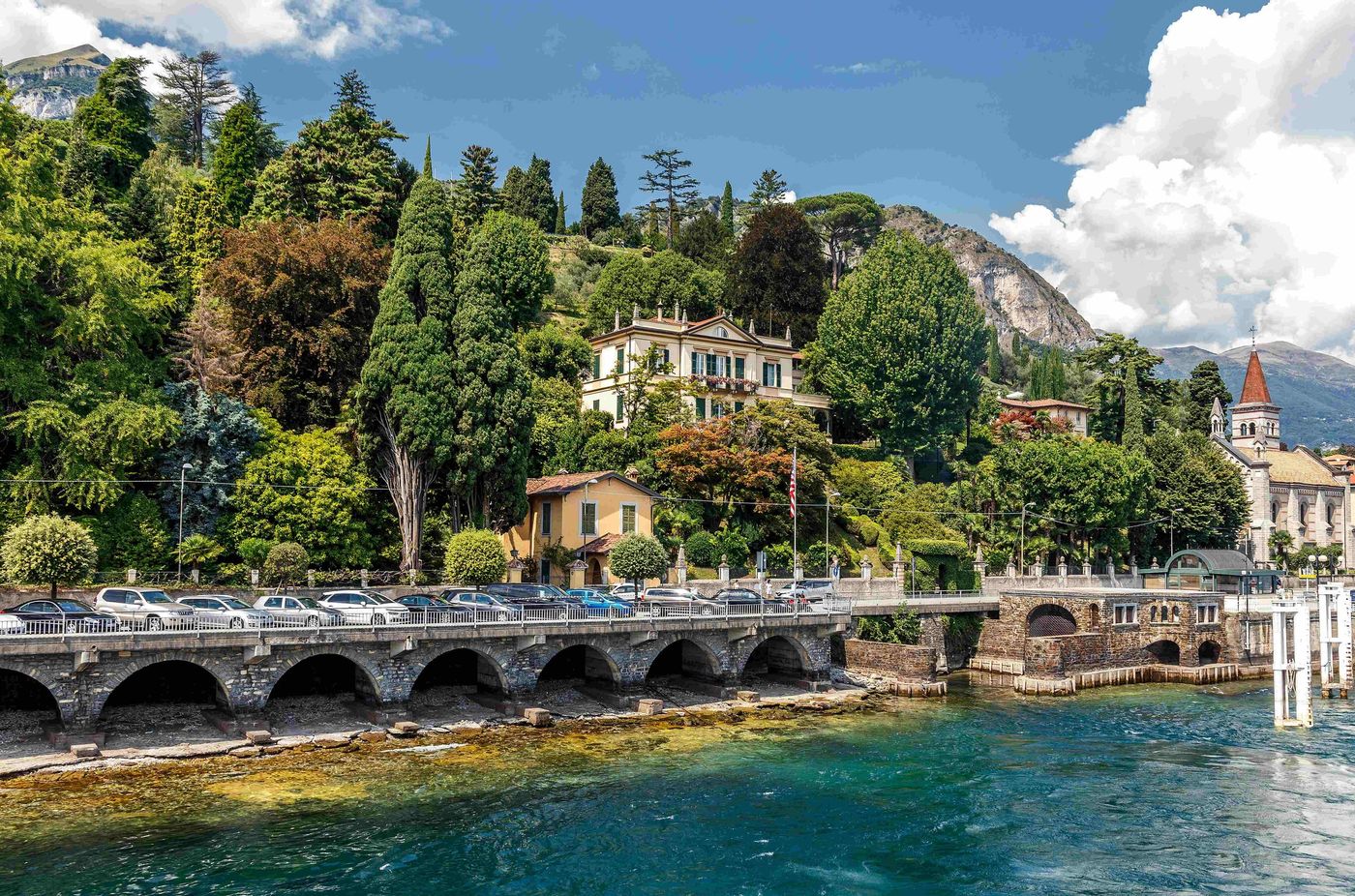 Cannero Riviera on Lago Maggiore lake, mountains, Italy