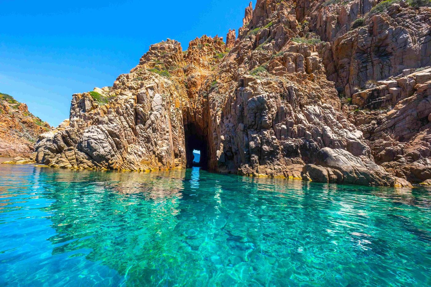 Close up sea western Corsica, France