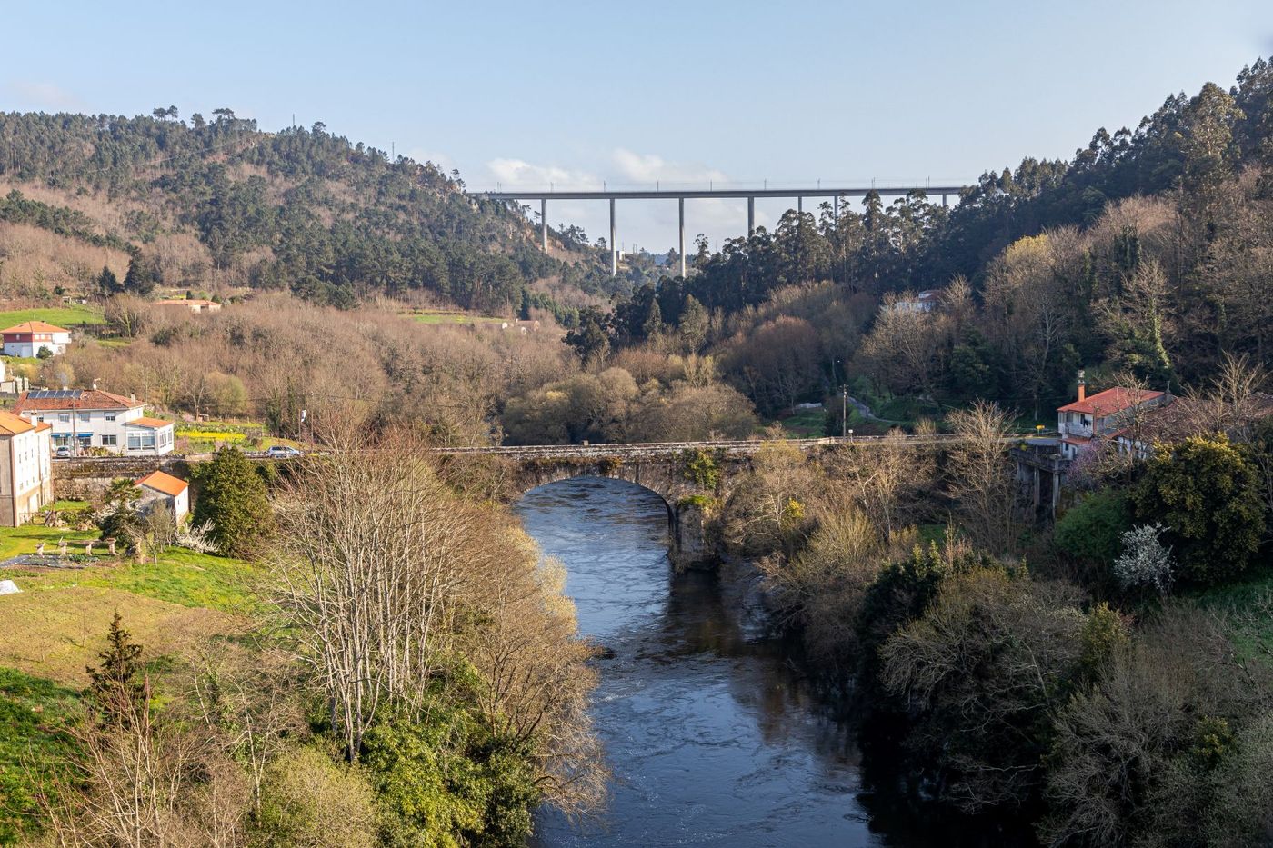 Crossing the River Ulla Camino Way