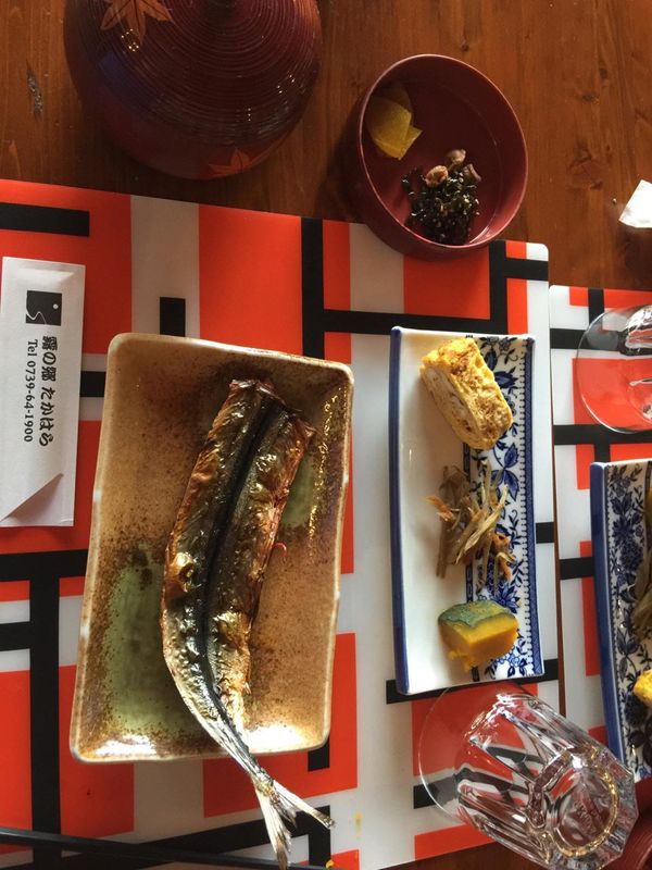 Food at inn along Kumano Kodo