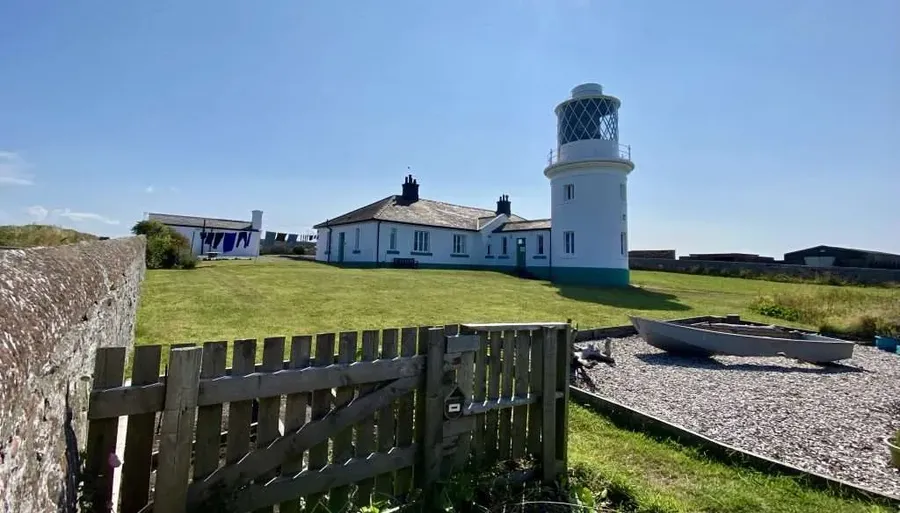 Historic, white-washed St Bees Lighthouse