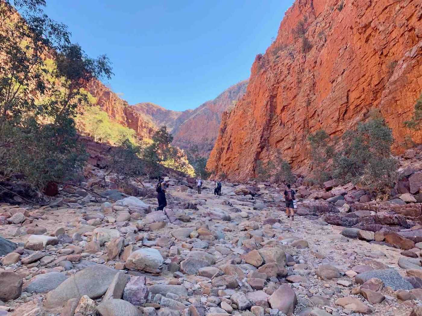 Walking into the Ormiston Gorge