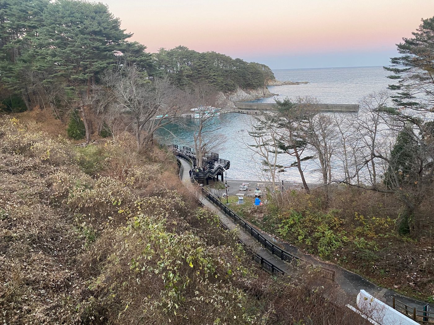 Jogodohama beach and track Michinoku Coastal Trail