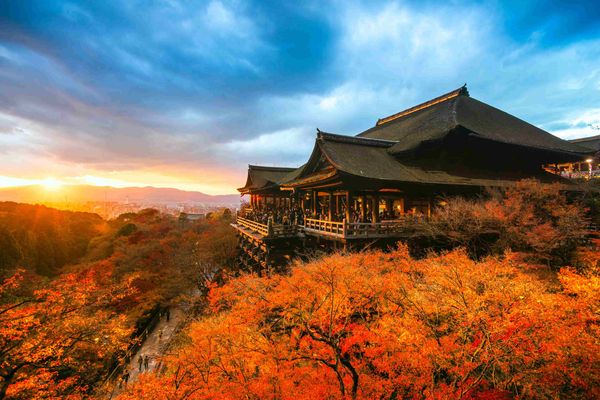 Kyoto Temple shrine autumn Kiyomizu-dera