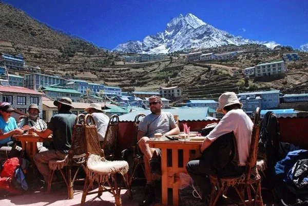 NAmche Hotel outside terrace