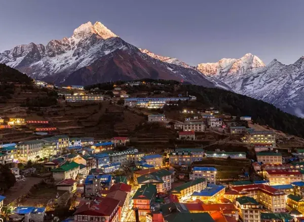 NAmche view at night