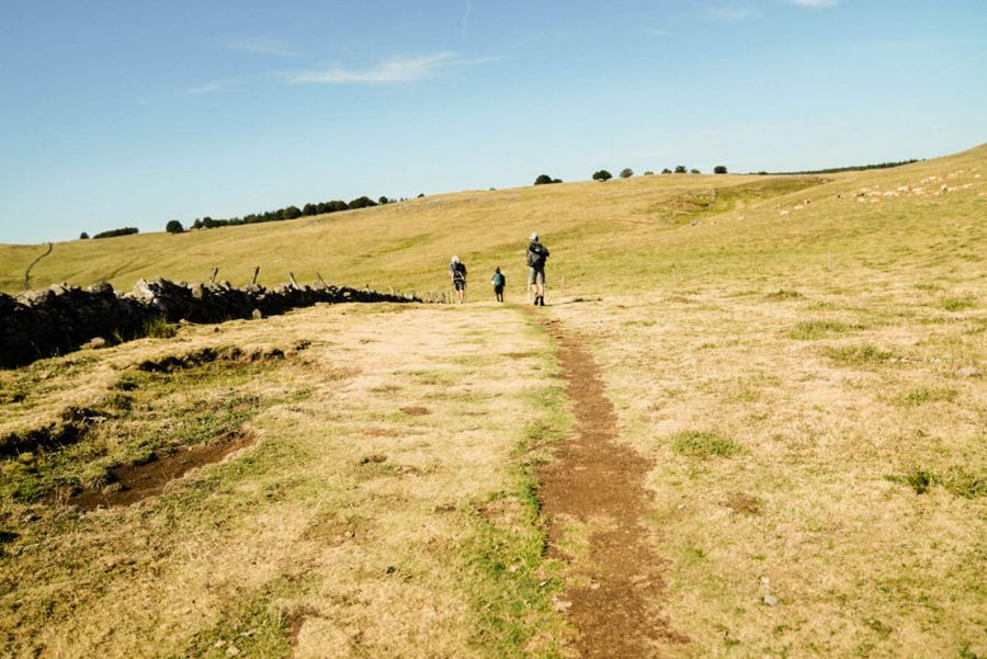 Walkers in Nasbinals