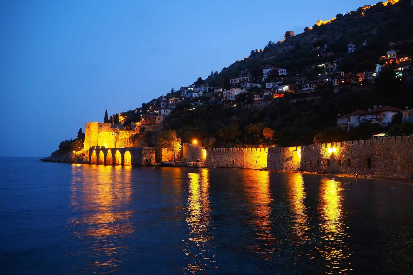 Night shot of Antalya