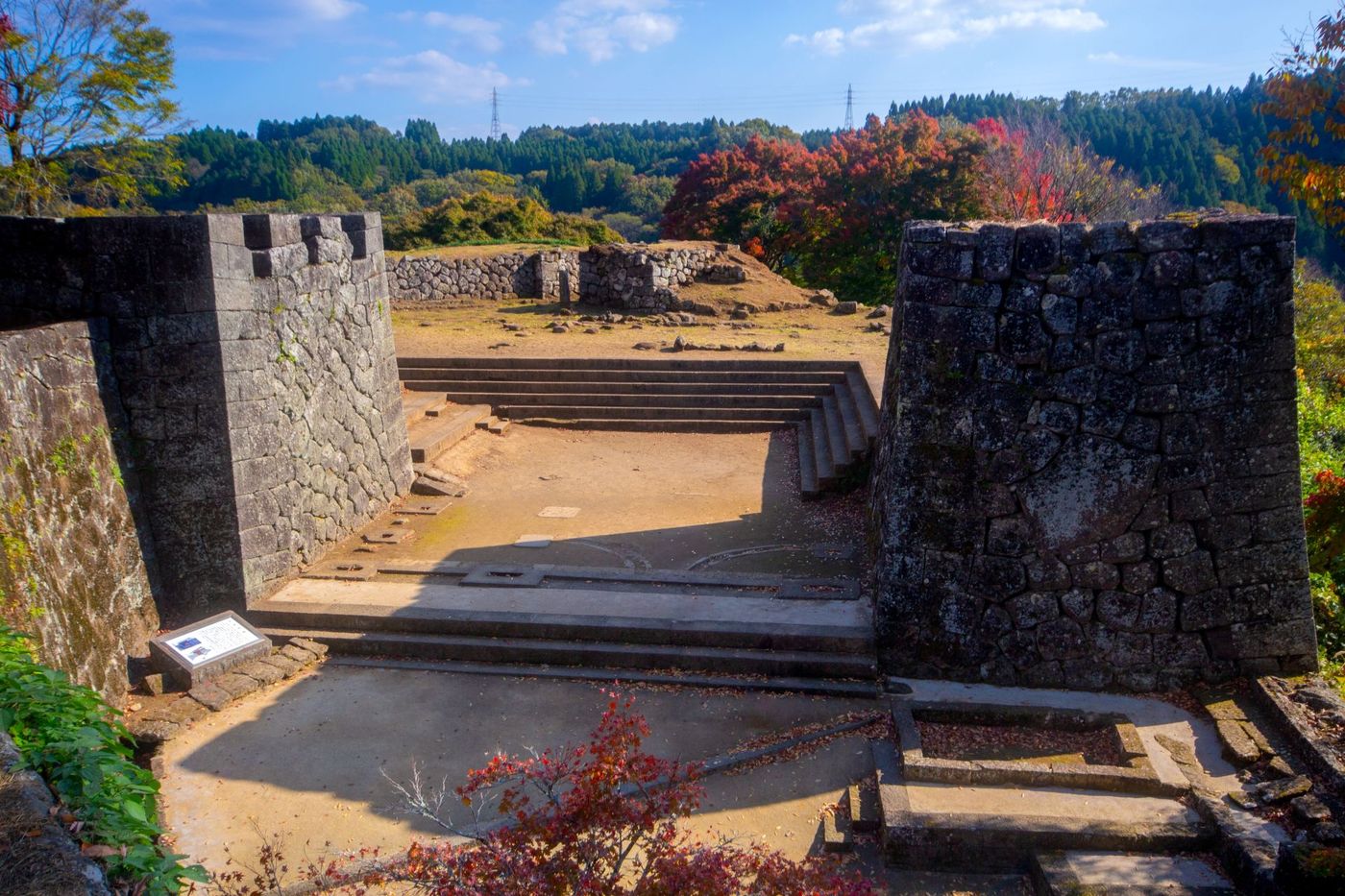 Oka Castle ruins, a Sengoku to Edo period yamajiro-style Japanese castle