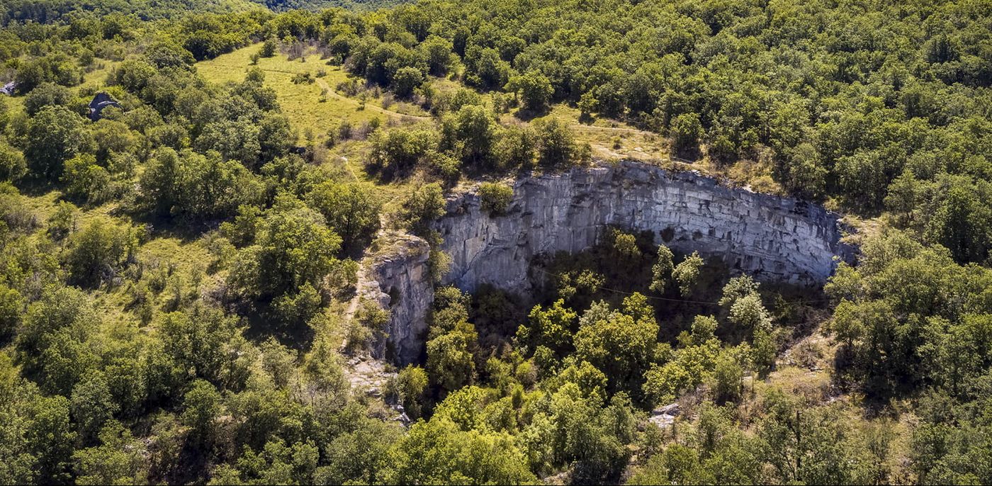 Aerial view of the QUERCY forest