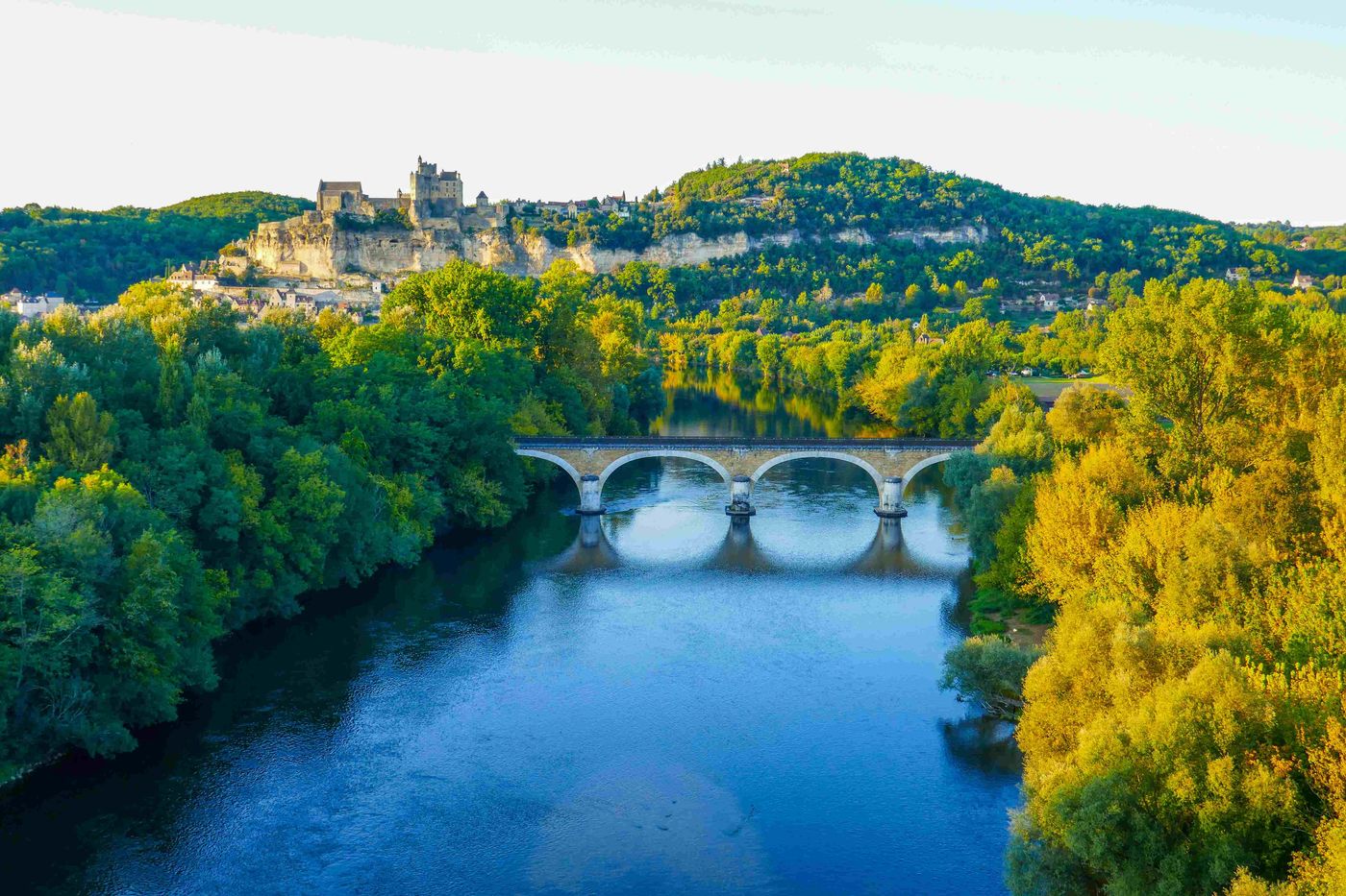 River and bridge Dordogne