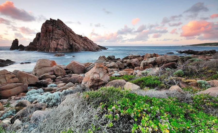 Rocky coastline on the Cape to Cape Track