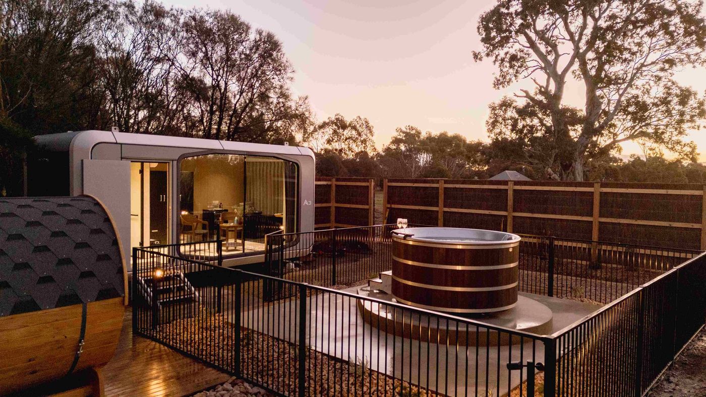 Royal Mail Hotel Outdoor Wellness Suite lounge background a