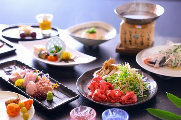 Sasakura Onsen Ryokan meal