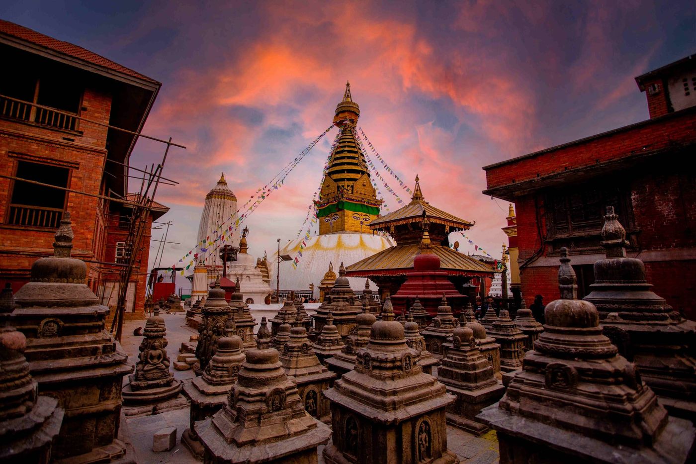 Sunset at Swayambhunath Kathmandu