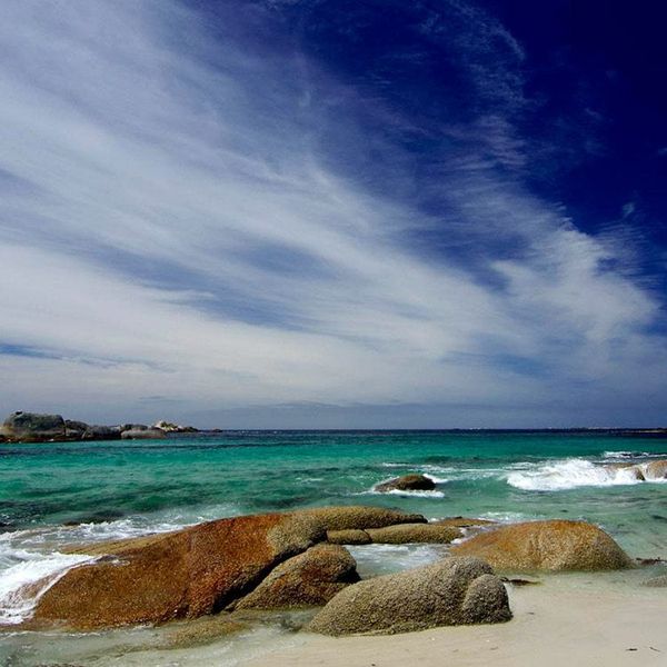 Tasmanian Bay of Fires beach and ocean view