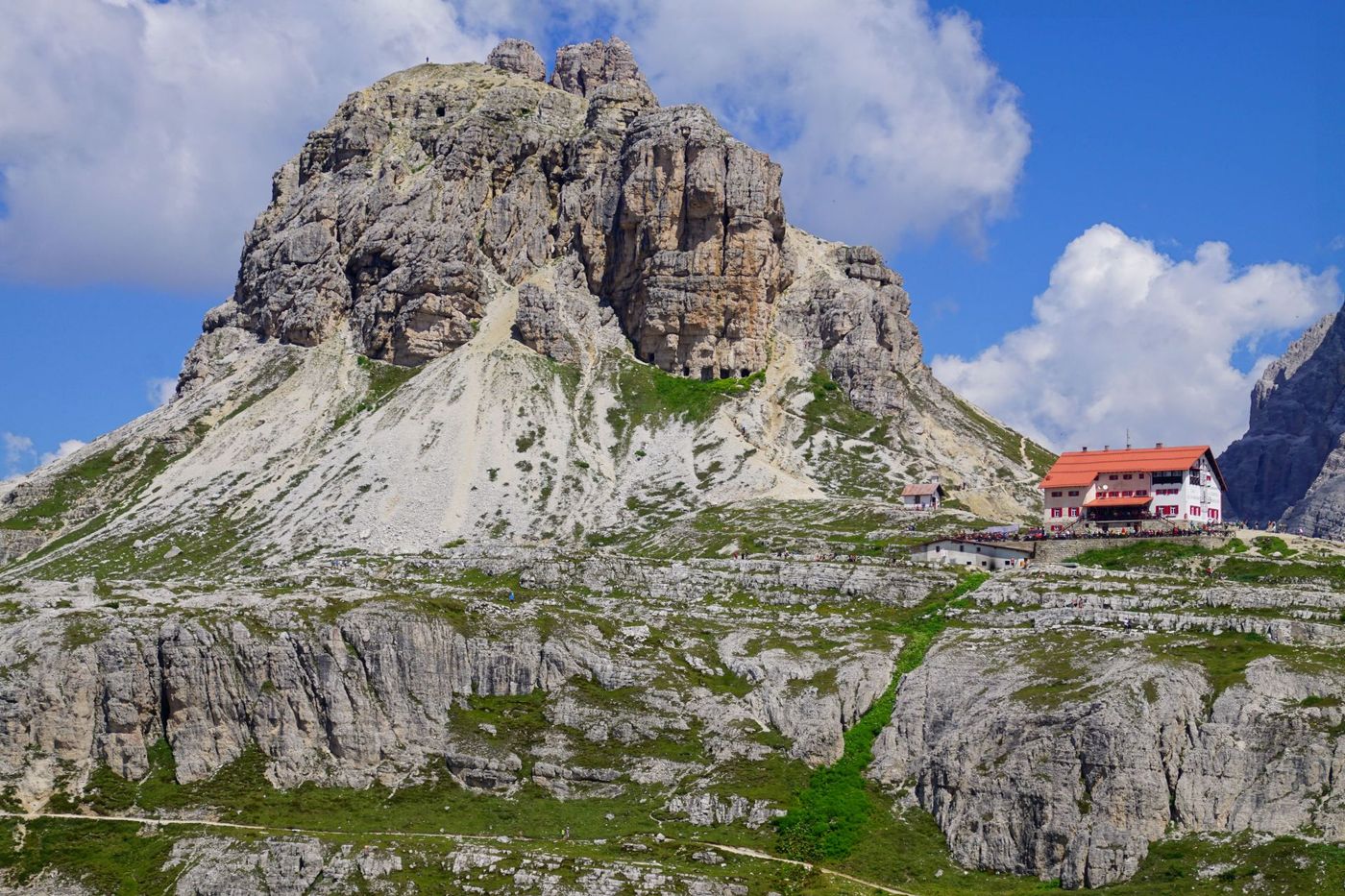 The-Dreizinnenhütte-Refuge-Perched-in-the-Mountains-Dolomites