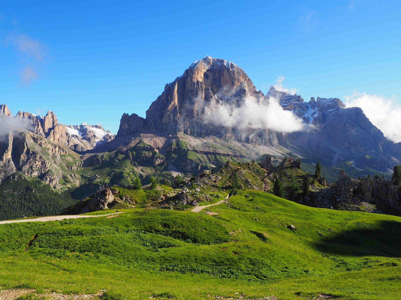 Tofane mountain in the Dolomites