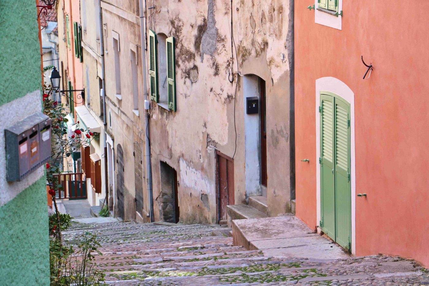 Town street shot Corte Corsica