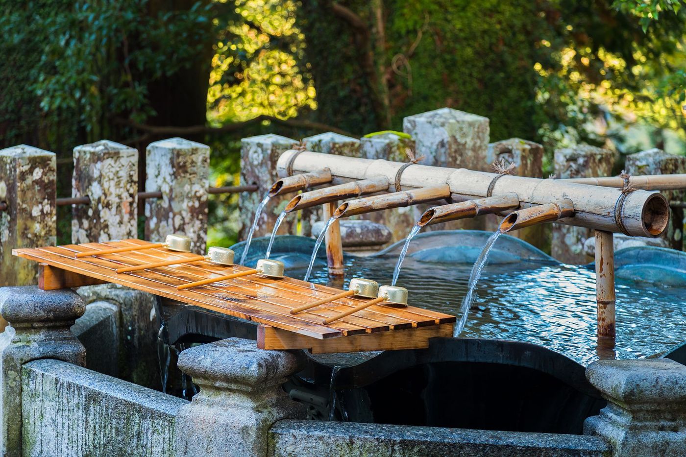Traditional Japanese Water Purification Fountain