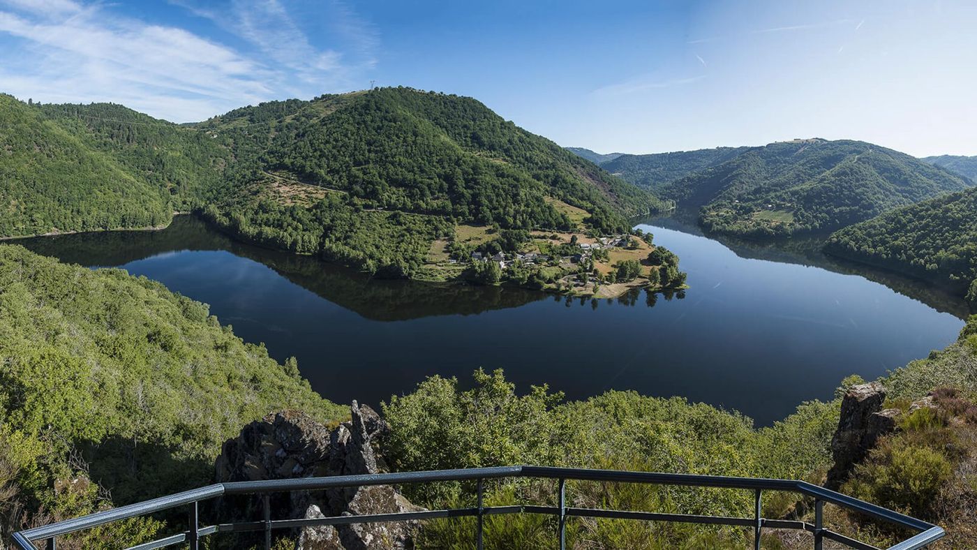 View of the Truyère River in aubrac
