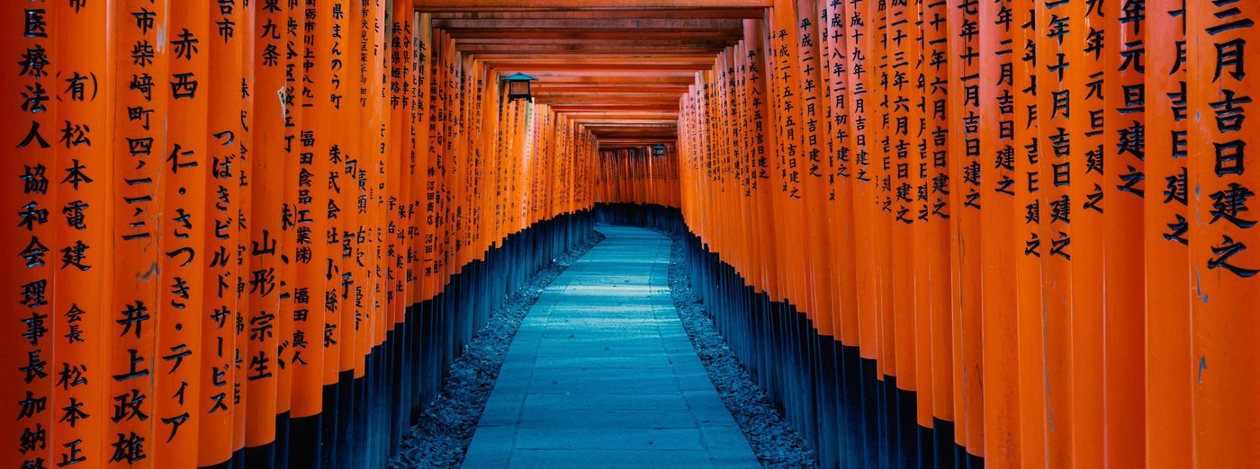 Fushimi Inari Walk Red Poles Japan Kyoto