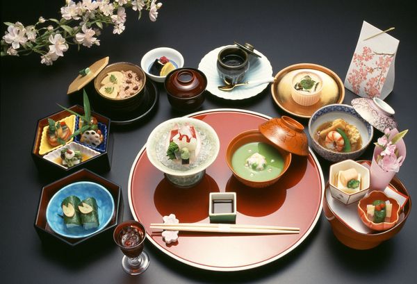 Traditional Kaiseki dinner-in-japan on nakasendo way