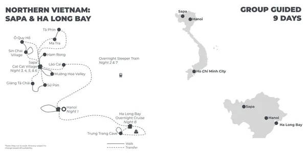 Northern Vietnam: Sapa and Halong Bay - 9 Days route map