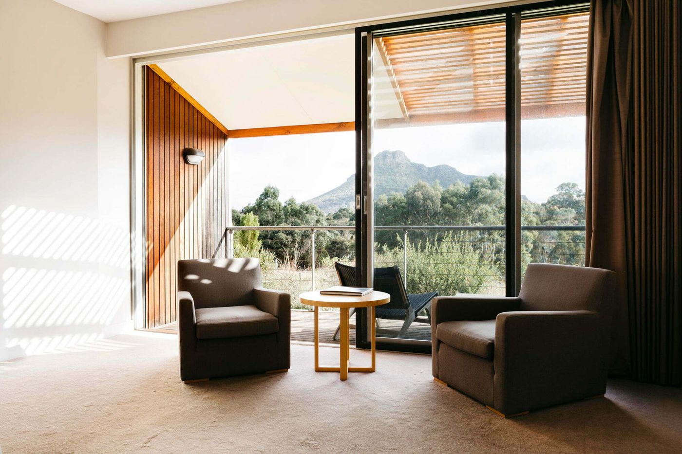 royal mail mountain view lounge area glass sliding door balcony