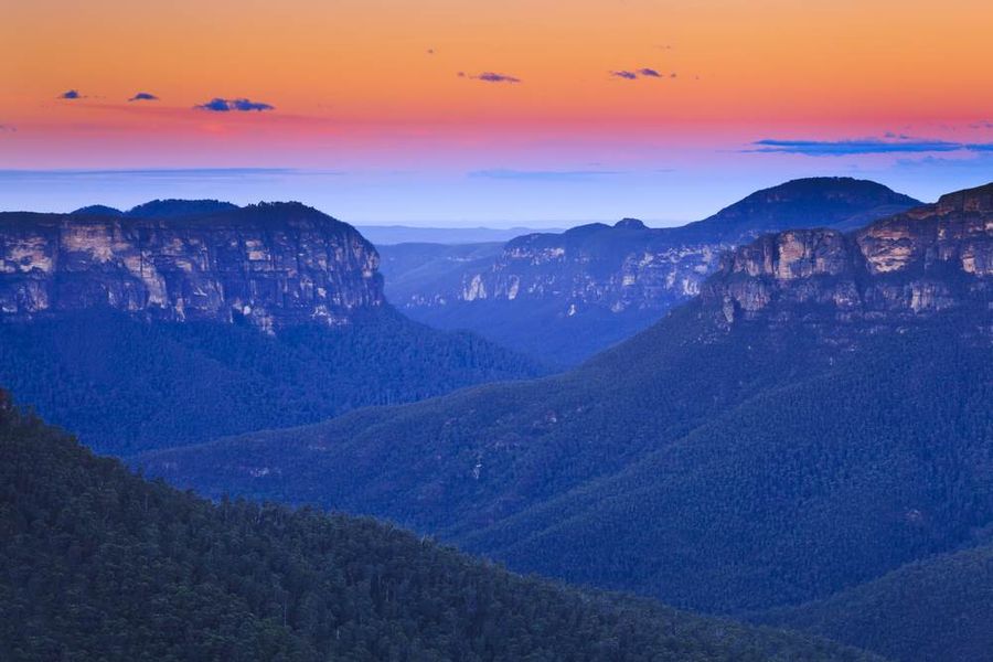 Blue Mountains view sunset
